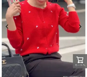 fitmore 체리 자수 가디건 긴팔