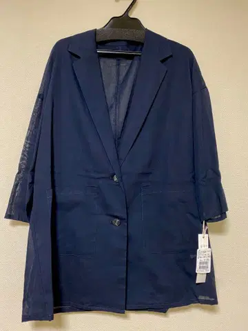 새상품*soeur7 더블 버튼 썸머 자켓 테일러드 자켓 야마다 네이비