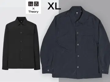 새상품급 유니클로 띠어리 감동 셔츠 자켓 XL 블랙 스트레치