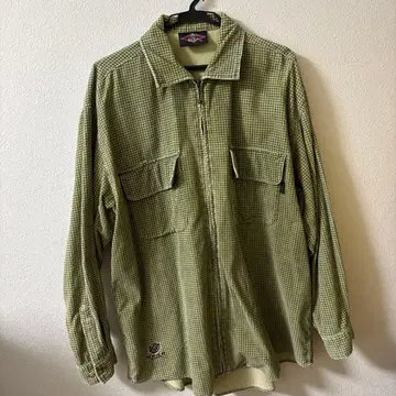 BEAR 그린 체크 자켓 L 사이즈