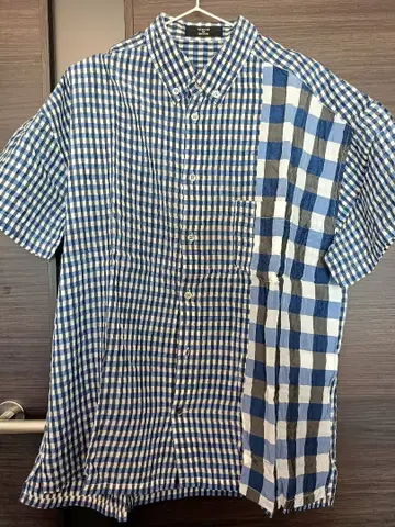 CABANE de zucca 반팔 체크 셔츠