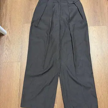 habit nerd three 다크 그레이 와이드 팬츠