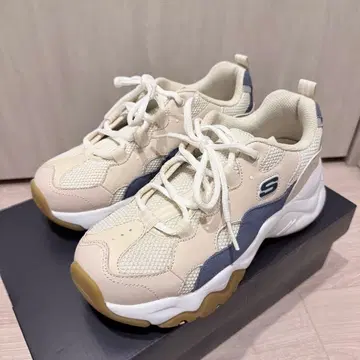 [새상품급] Skechers 베이지/네이비 스니커즈