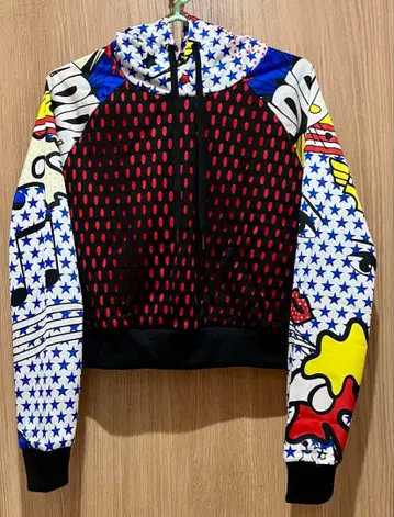 adidas 팝아트 크롭 후드티