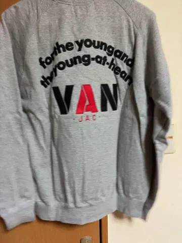 VAN JAC 트레이닝복 자수 로고 그레이 맨투맨 L 사이즈