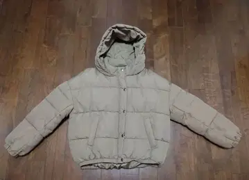 AZUL M 사이즈 베이지 후드 부착 다운 자켓