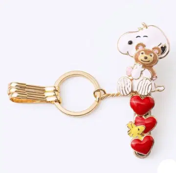 쓰리캐럿 백 키클립 스누피 & 베어 하트 PEANUTS