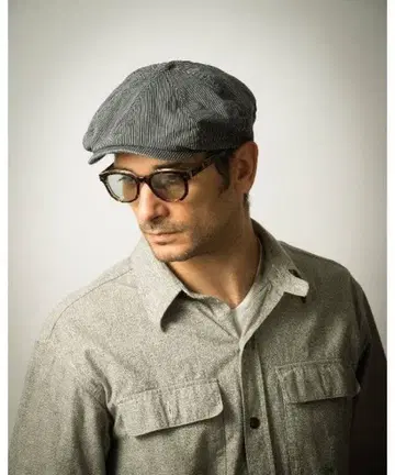 Mr Fatman 헌팅 캡 LUCKY DAN DENIM 히코리 M