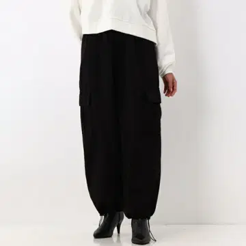 INGNI 카고 팬츠 와이드 팬츠 블랙 사이드 포켓 포함