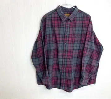 긴팔 플란넬 체크 셔츠 ST.JOHN'S BAY/세인트존스베이