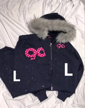 9090girl 90 Logo Glitter 셋업