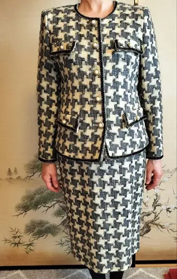 셋업 수트 트위드