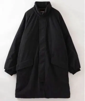 24aw 스티븐 앨런 패디드 스탠드 코트 롱 코트 블랙