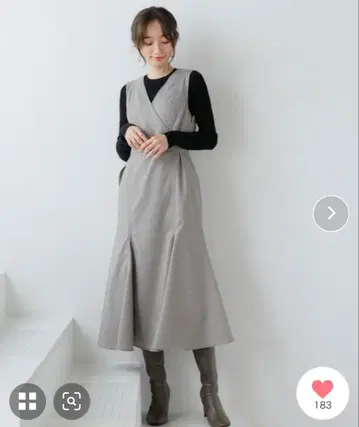 백 크로스 점프 스커트