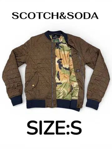 SCOTCH&SODA 브라운 퀼팅 자켓 S 스코치