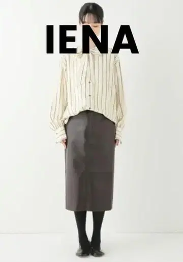 IENA 페이크 가죽 타이트 스커트
