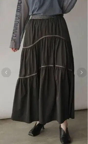 야마다야 미사용 새상품 RADIATE 바이핑 캉캉 스커트 블랙