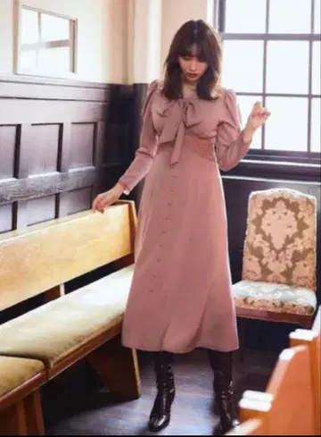 Herlipto 마드모아젤 보우타이 레이스 드레스