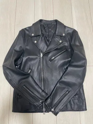 TAKEO KIKUCHI 블랙 더블 라이더 자켓