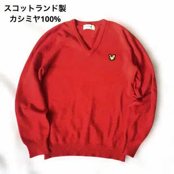 캐시미어 100% 스코틀랜드제 V넥 니트 LYLE&SCOTT 40