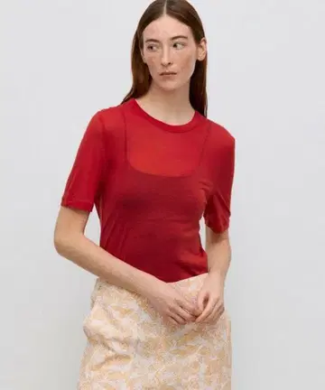 BACCA 텐셀 실크 베이직 T셔츠