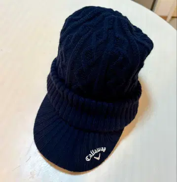 캘러웨이 니트 모자 네이비 바이저 포함 캘러웨이 모자