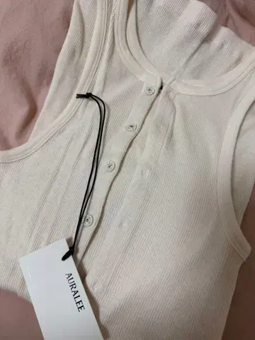 AURALEE 오가닉 소프트 립 탱크 탑