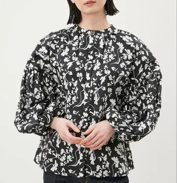 미라 오웬 볼륨 슬리브 전후 2way 블라우스