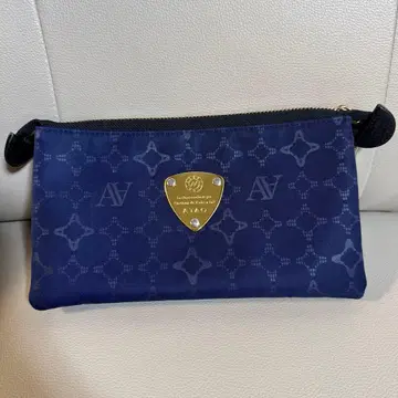 ATAO 부부 모노그램 나일론 지갑 미니백 네이비 끈 없음