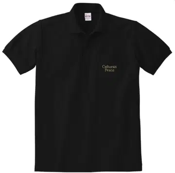 Catharsis Peace 블랙 피케 셔츠