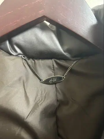 에프데 후드 부착 다운 자켓 그레이