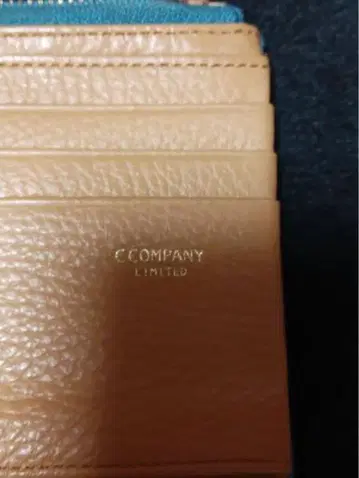C COMPANY 가죽 장지갑 베이지/파랑