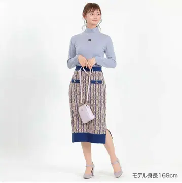 MARY QUANT 마리콴트 니트 트위드 스커트 미사용 새상품