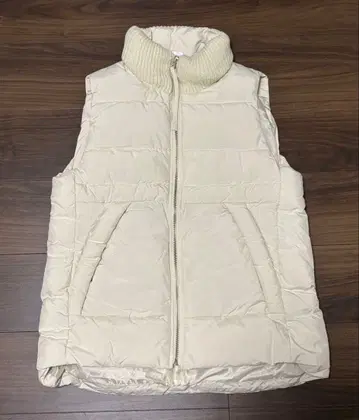 MEDOC YAMADAYA 아이보리 다운 베스트 지퍼 포함