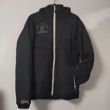 LUZeSOMBRA 후드 부착 블랙 다운 자켓