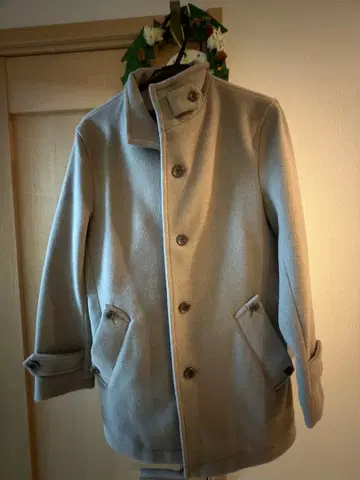 그레이 울 피 코트