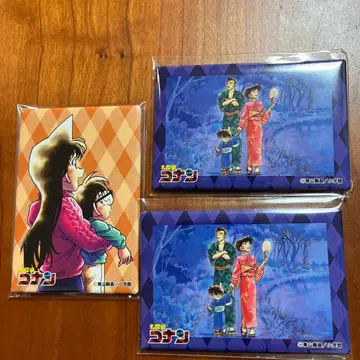 명탐정 코난 스퀘어 캔뱃지 에도가와 코난/유미란(모리 란)