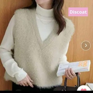 새상품급 Discoat 전후 2way 페더 얀 숏 베스트