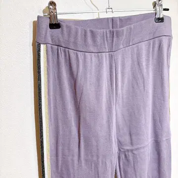 [ S/M ] 레깅스 팬츠 롱 퍼플 사이드 스트라이프 핏 팬츠