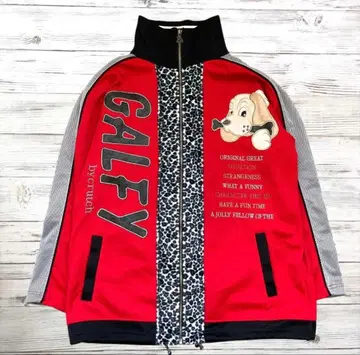 GALFY 트랙 자켓 빅 로고 레드 F 0015