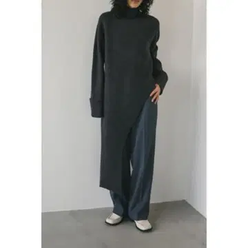 스타일 믹서기 라운드 슬릿 롱 니트