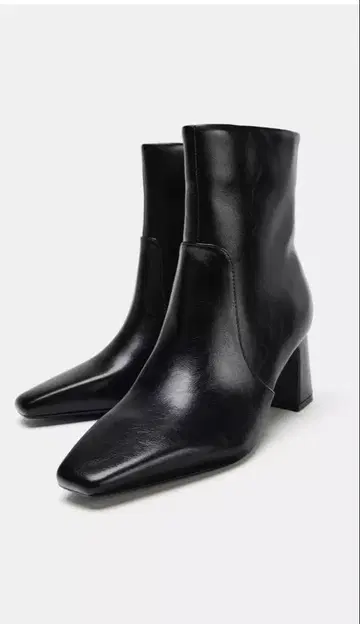 ZARA 블록 힐 숏부츠 38