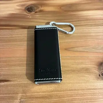 블랙 가죽 키케이스 카라비너 포함