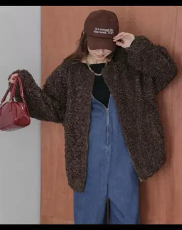 자켓 노카라 자켓 푸들 퍼 노카라 자켓