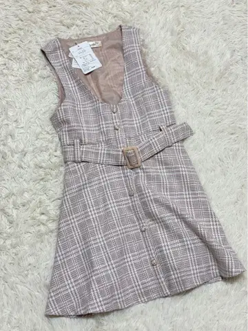 [ 미사용 새상품 ] LIZ LISA x 마이멜로디 오버롤 스커트 원피스