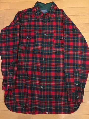 Pendleton 울 체크 긴팔 셔츠