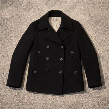 [짧은 기장] 더블 브레스트 피 코트