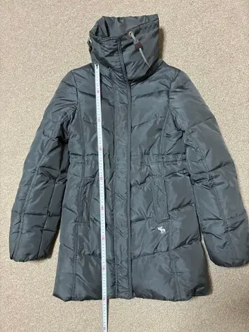 Abercrombie & Fitch 후드 부착 다운 자켓 S 그레이