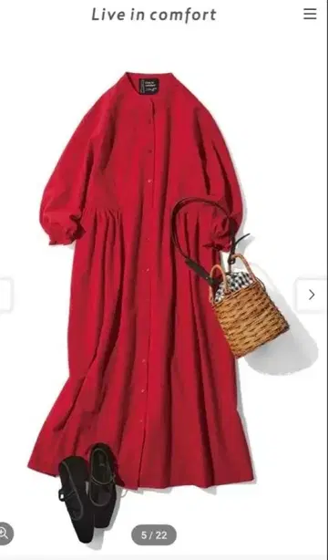 7부 소매 원피스 빅 사이즈 4L 미사용 새상품