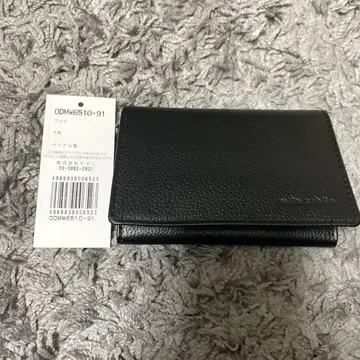 [ 미사용 새상품 ] 블랙 가죽 명함지갑 ODMW6510-91